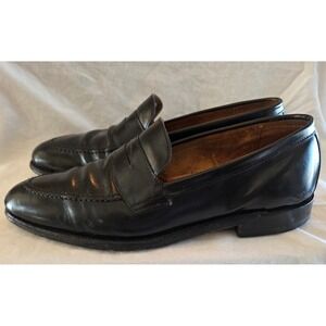 Cortina Italian Men's Classic Black Leather Penny Loafer Shoes Mens 10-11